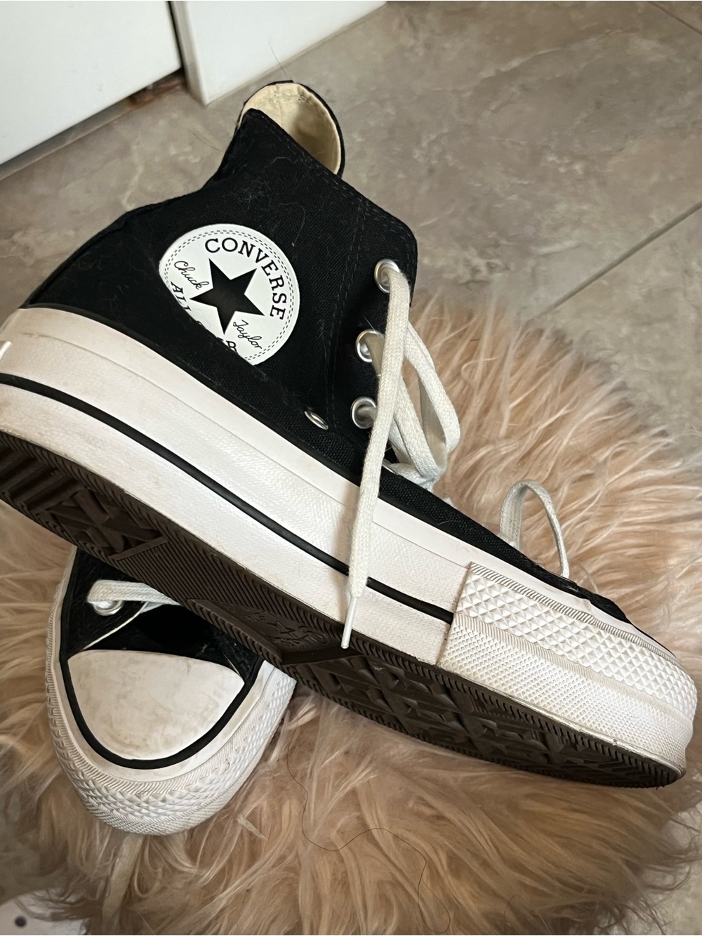 Converse Black and White High-Top Sneakers